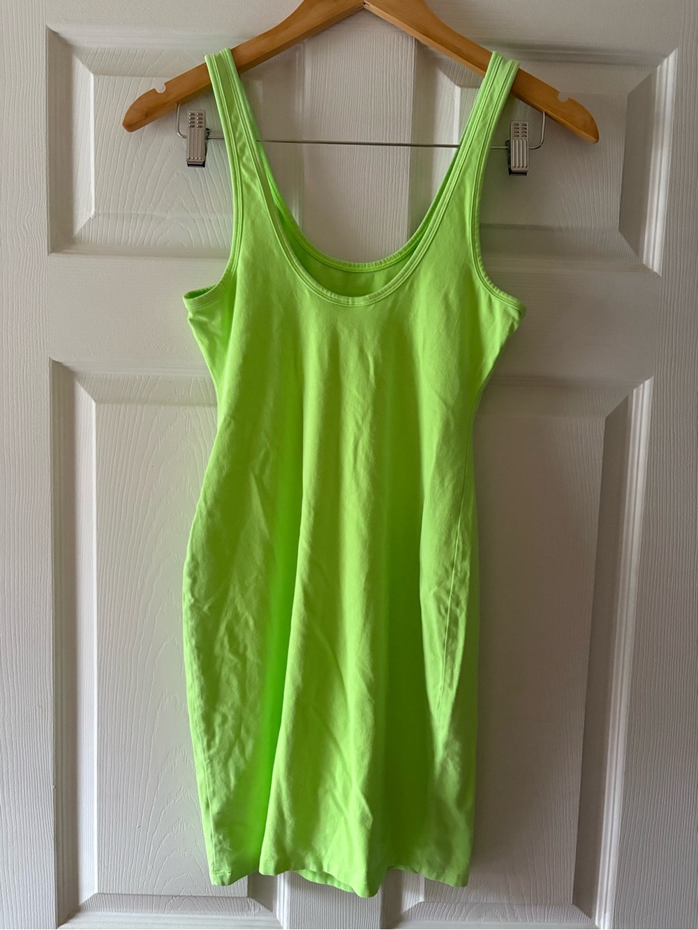 Women’s Neon Green Scoop Neck Tank Dress